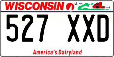WI license plate 527XXD