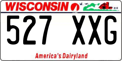 WI license plate 527XXG