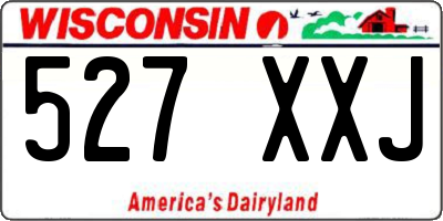 WI license plate 527XXJ