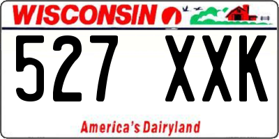 WI license plate 527XXK