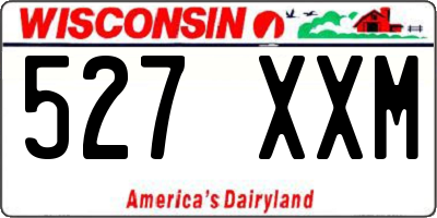 WI license plate 527XXM