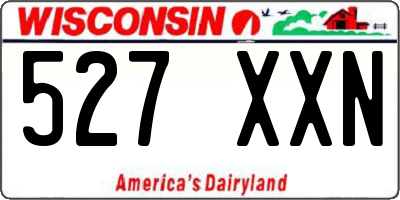 WI license plate 527XXN