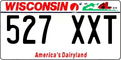 WI license plate 527XXT