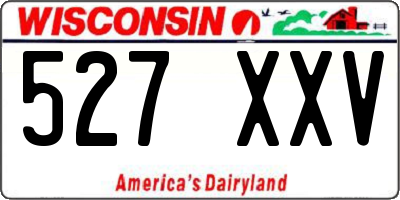 WI license plate 527XXV