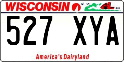 WI license plate 527XYA