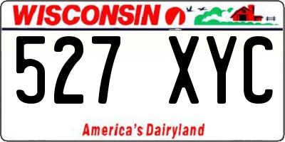 WI license plate 527XYC