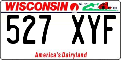 WI license plate 527XYF