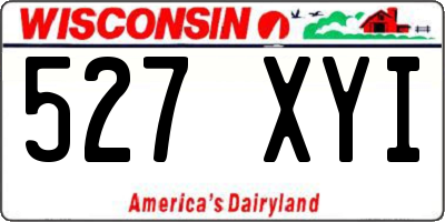WI license plate 527XYI