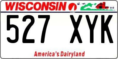 WI license plate 527XYK