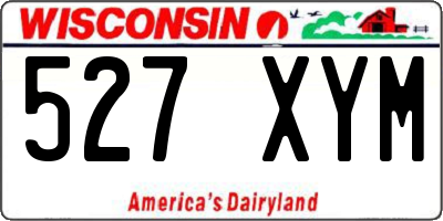 WI license plate 527XYM