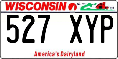 WI license plate 527XYP
