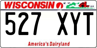 WI license plate 527XYT