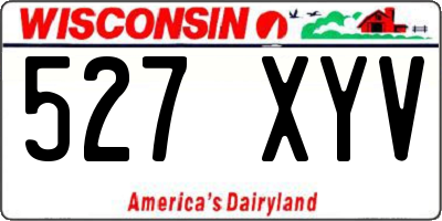WI license plate 527XYV