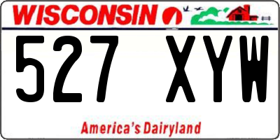 WI license plate 527XYW