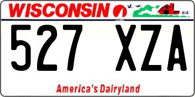 WI license plate 527XZA