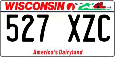 WI license plate 527XZC