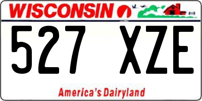 WI license plate 527XZE