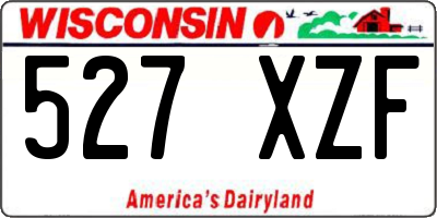 WI license plate 527XZF