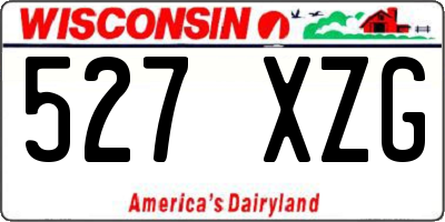 WI license plate 527XZG