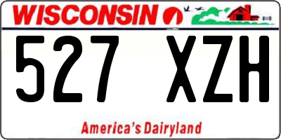 WI license plate 527XZH