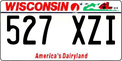 WI license plate 527XZI