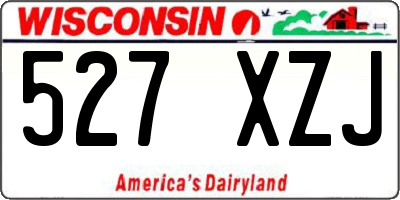 WI license plate 527XZJ