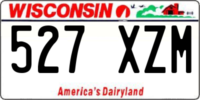 WI license plate 527XZM