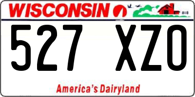 WI license plate 527XZO