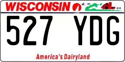 WI license plate 527YDG