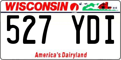 WI license plate 527YDI