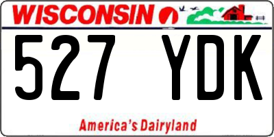 WI license plate 527YDK