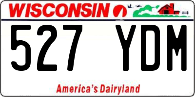 WI license plate 527YDM