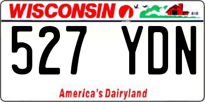 WI license plate 527YDN