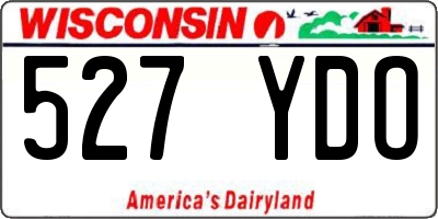 WI license plate 527YDO