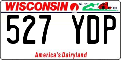 WI license plate 527YDP
