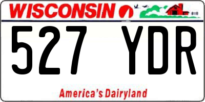 WI license plate 527YDR