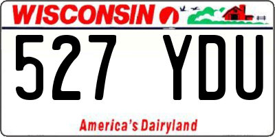 WI license plate 527YDU