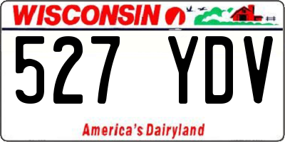 WI license plate 527YDV