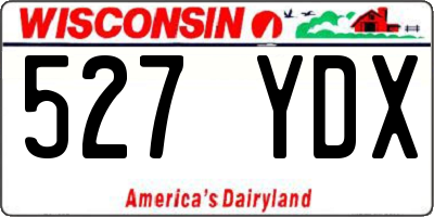 WI license plate 527YDX
