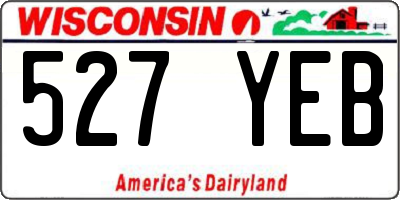 WI license plate 527YEB