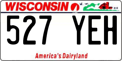 WI license plate 527YEH