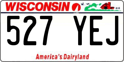 WI license plate 527YEJ