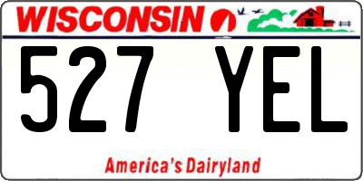 WI license plate 527YEL