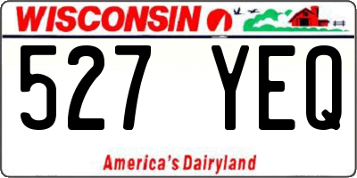 WI license plate 527YEQ