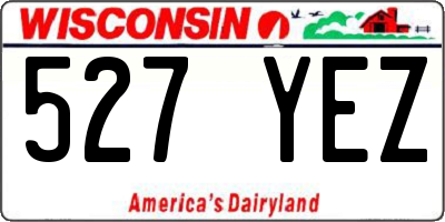 WI license plate 527YEZ