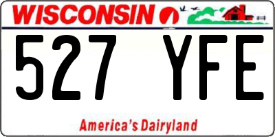 WI license plate 527YFE
