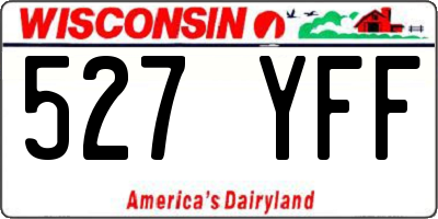 WI license plate 527YFF