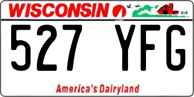 WI license plate 527YFG