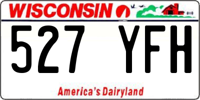 WI license plate 527YFH