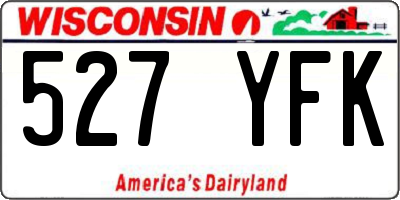WI license plate 527YFK